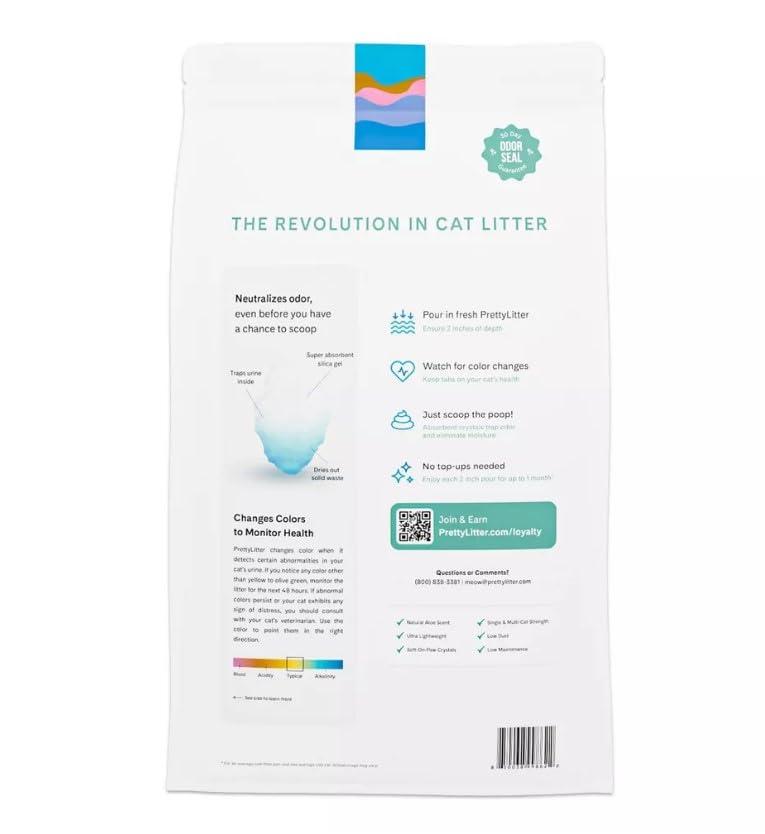 Cat Litter, Calm Aloe Scent with Vitamin E, Non-Clumping, Low Dust, 8 lbs I536