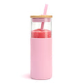 24 oz Glass Tumbler with Lids and Straw Z797