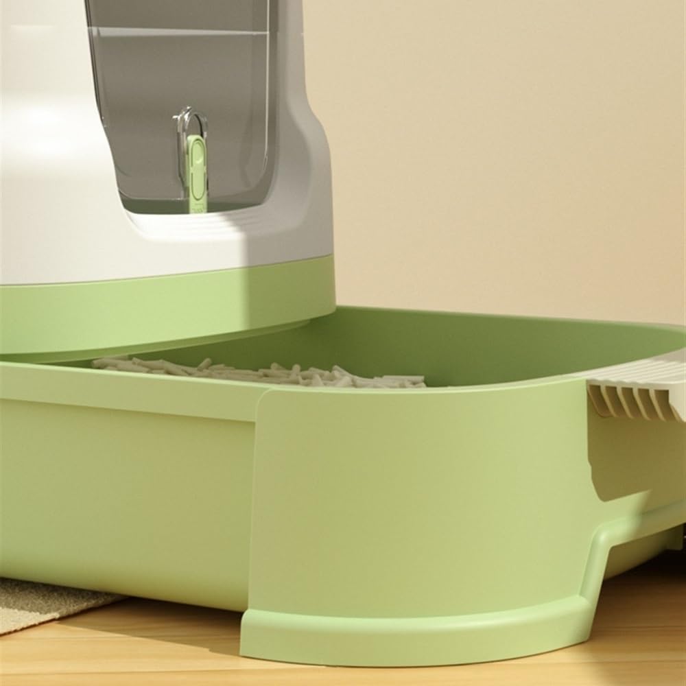 Enclosed Top-Entry Cat Litter Box with Scoop A348