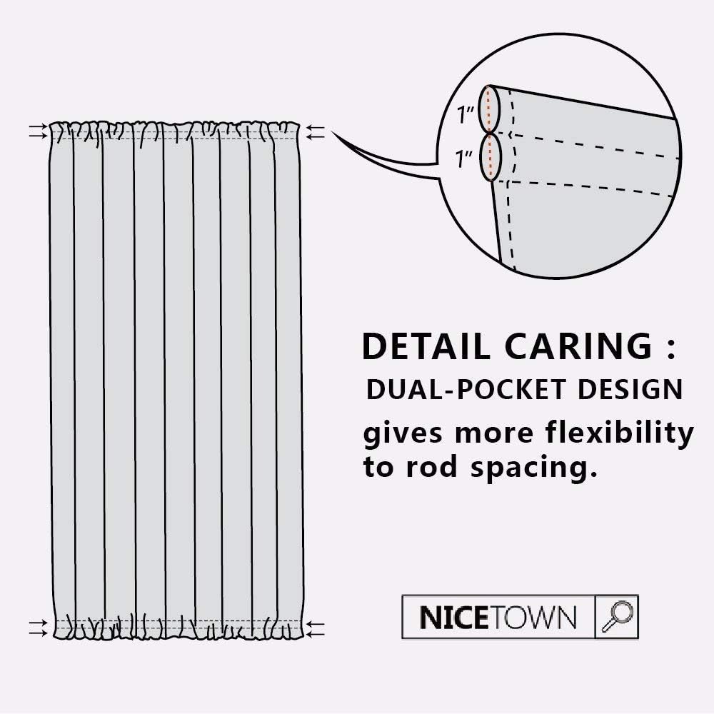Grey Blackout Thermal Insulated Curtains G51604