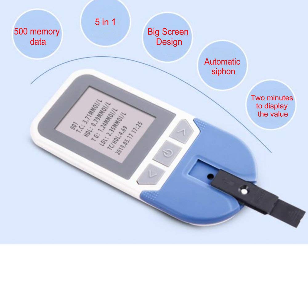 Lipid Test Meter Cholesterol Test Kit with 10xStrips R201