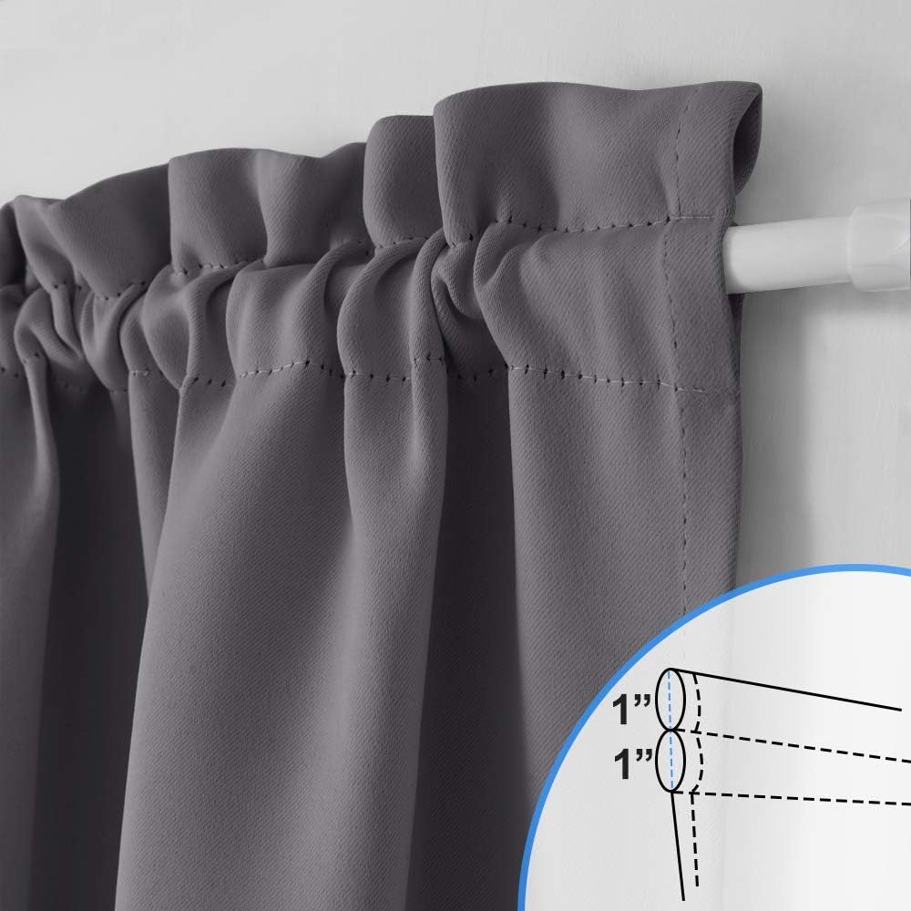 Grey Blackout Thermal Insulated Curtains G51604