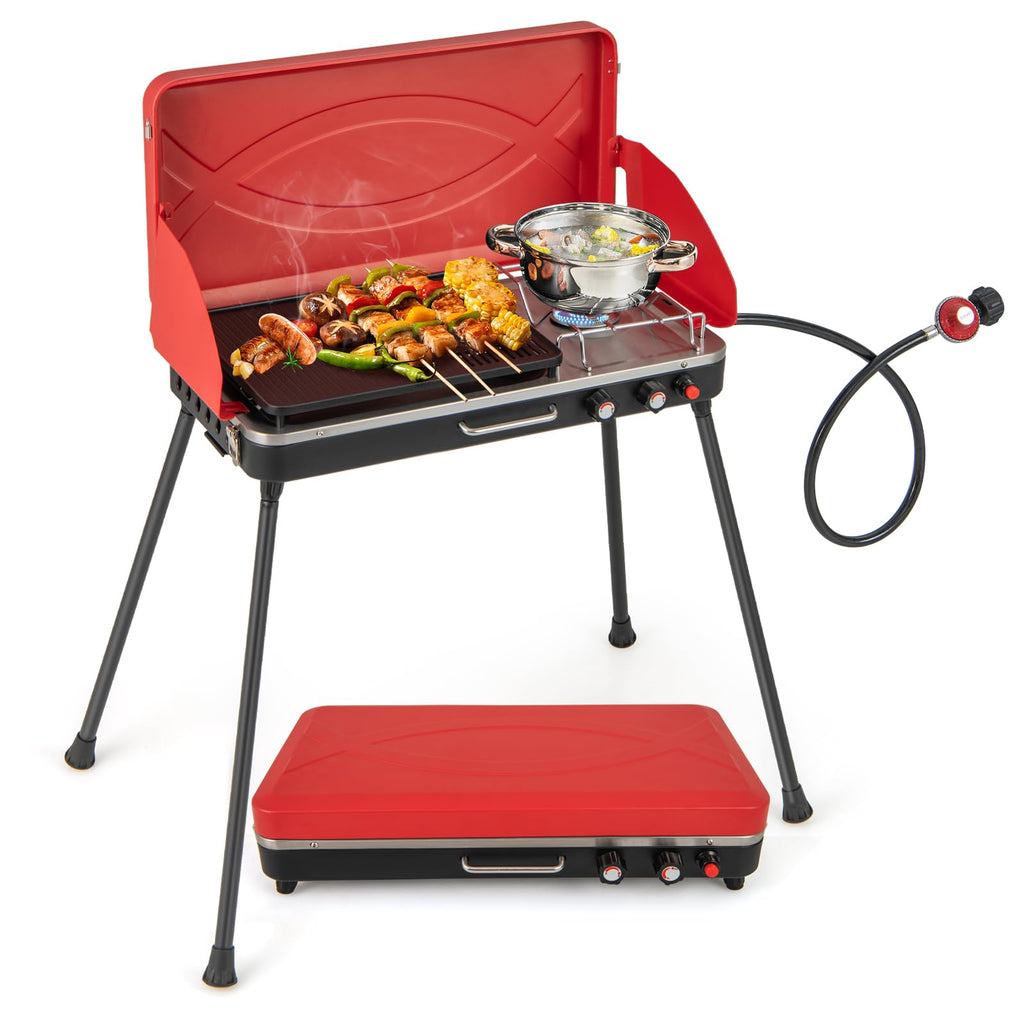 Portable Propane Gas Grill & Stove N663