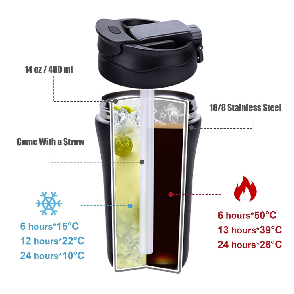 14 oz 2 Pack Vacuum Insulated Stainless Steel Tumbler I287