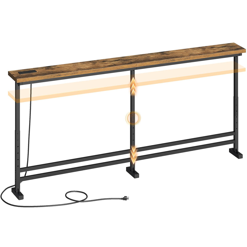 70.9" Console Table with Adjustable Height and Power Outlet W2611