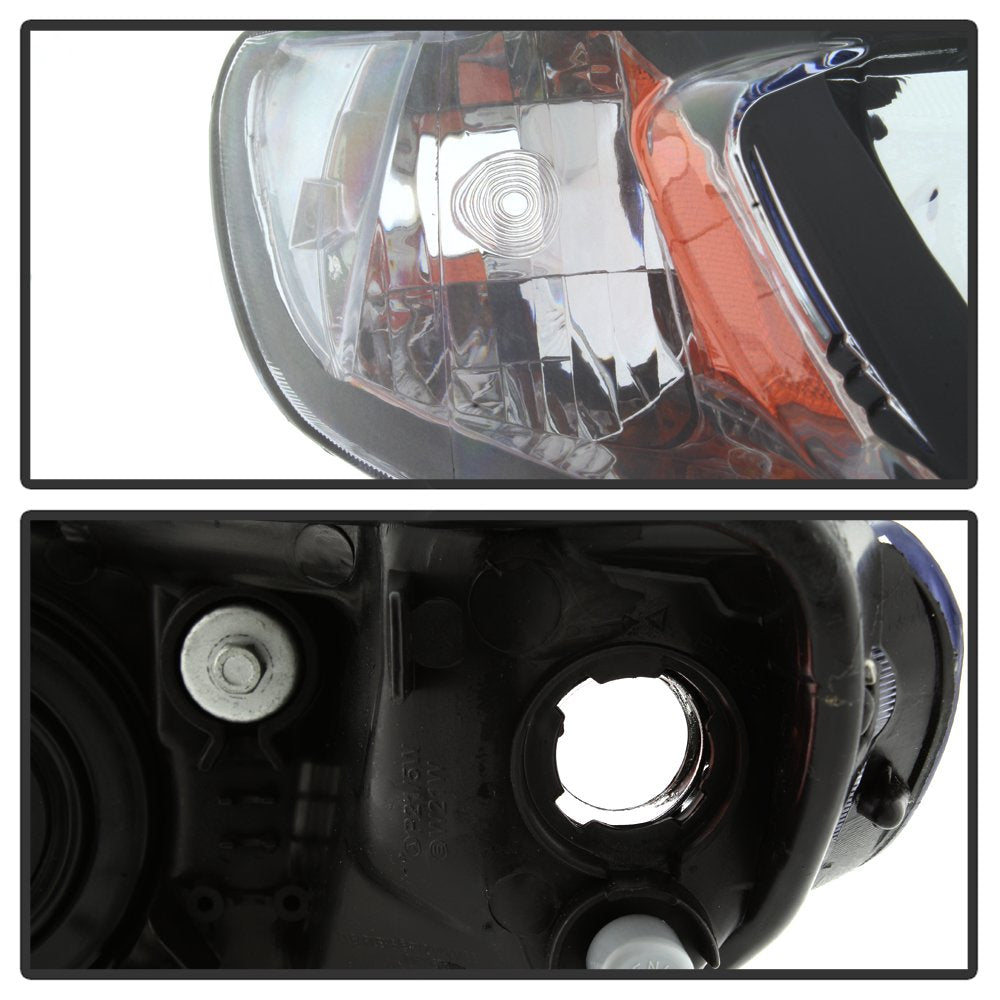 Black Housing Headlights Headlamps Assembly Pair Q49811