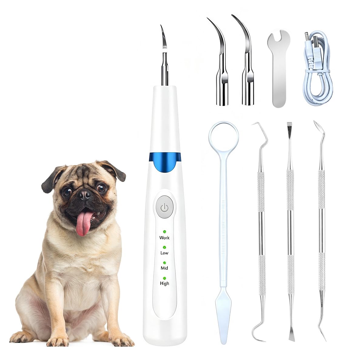 Pet Ultrasonic Tooth Cleaner with 3 Adjustable Modes G340415