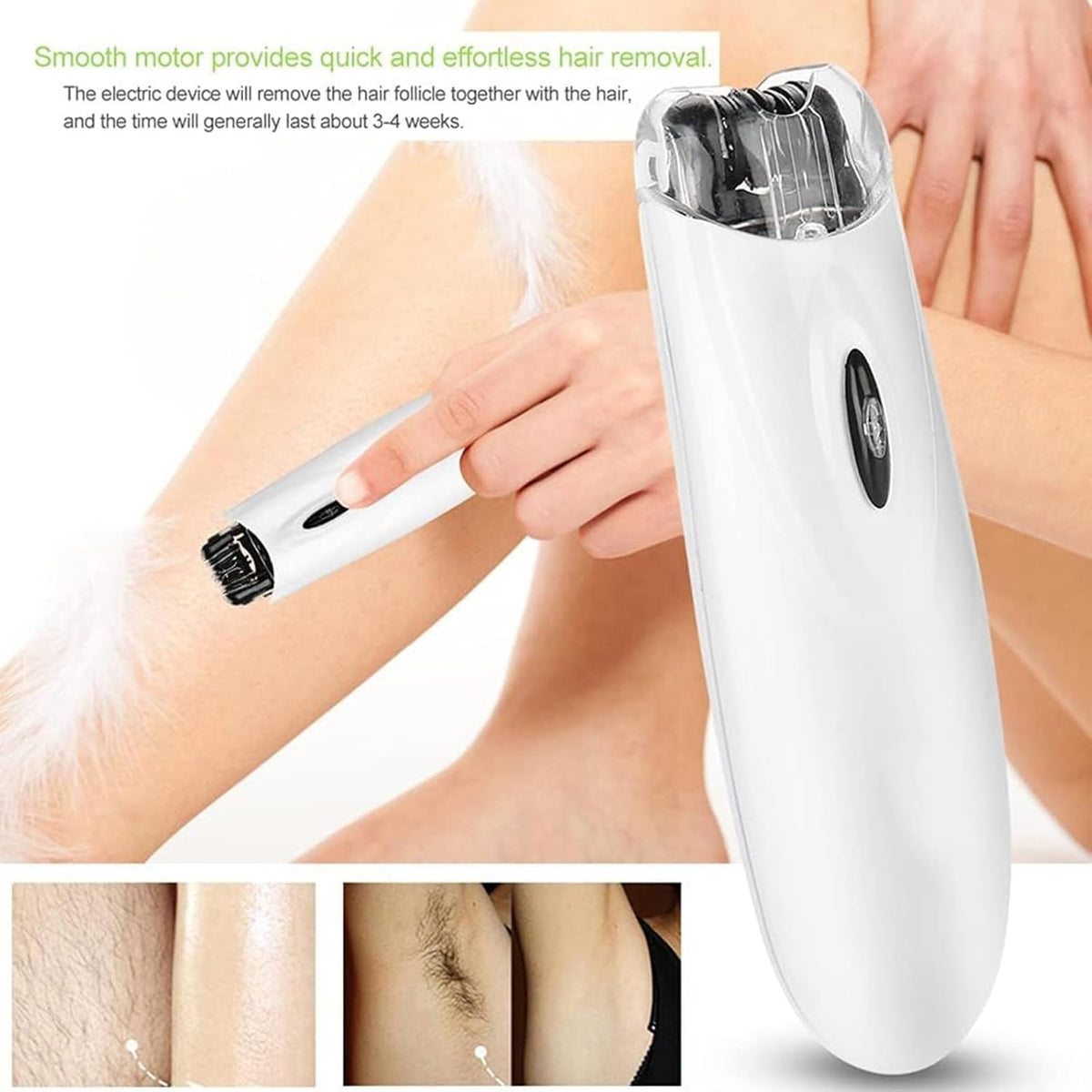 Portable Dual-Head Electric Hair Removal Tool Eyebrow Trimmer Epilator J742315