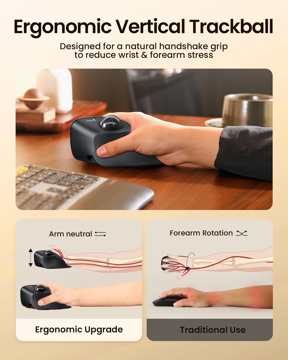 Wireless Vertical Trackball Mouse T849834