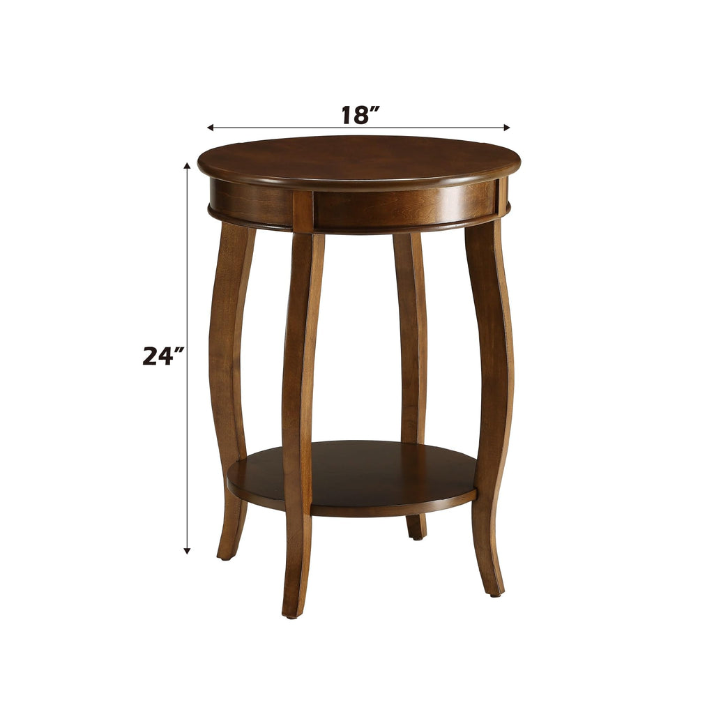 Round Accent Table with Storage Shelf Z350
