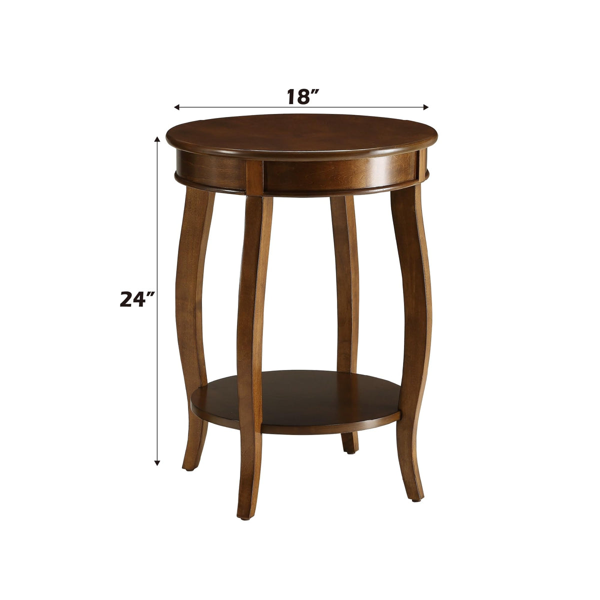 Round Accent Table with Storage Shelf Z350