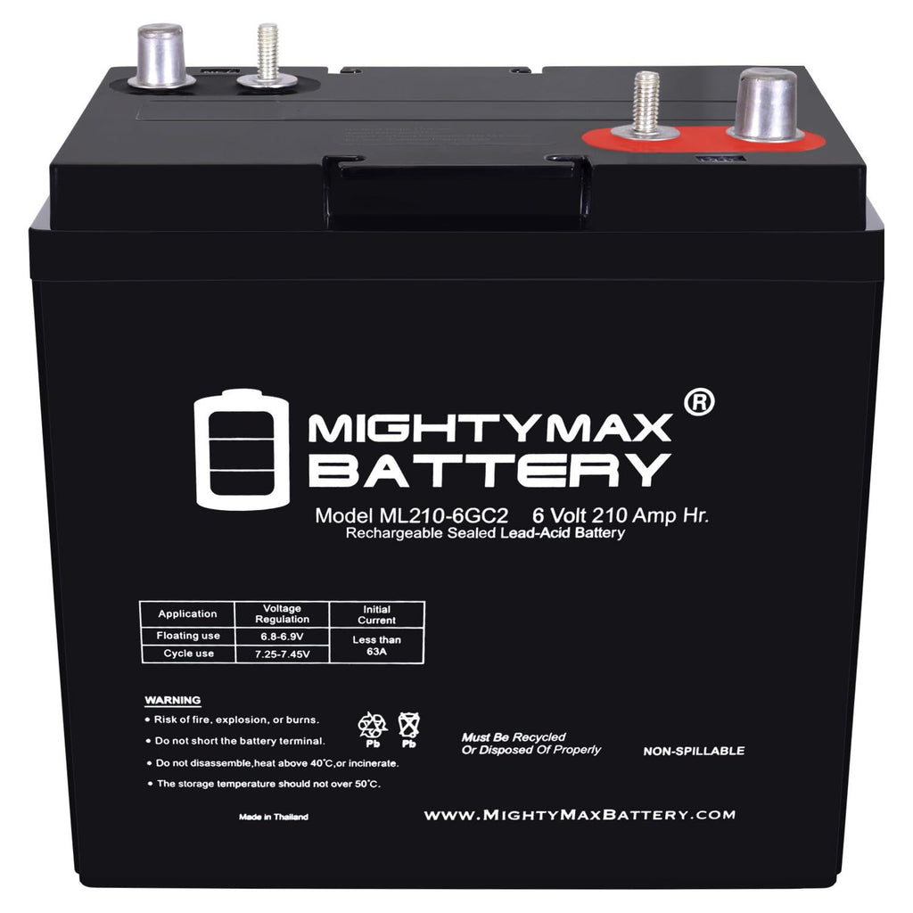 6 Volt 210 AH Rechargeable SLA AGM Battery V862692
