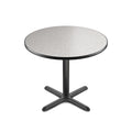 Round 36 in Diameter 30 in Dining Height Black Frame Gray Laminate Cafe Table O3390