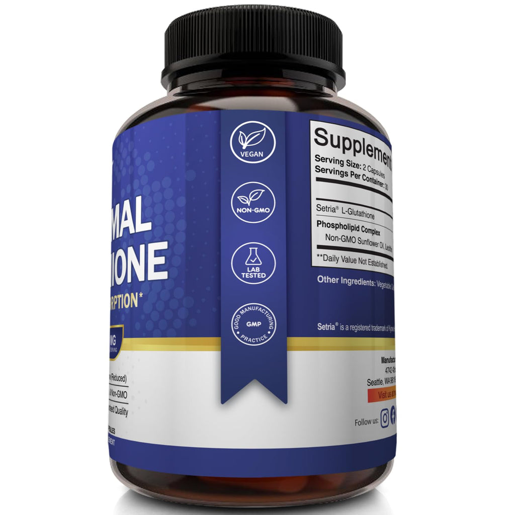 Liposomal Glutathione Supplement 700mg 60 Capsules U567