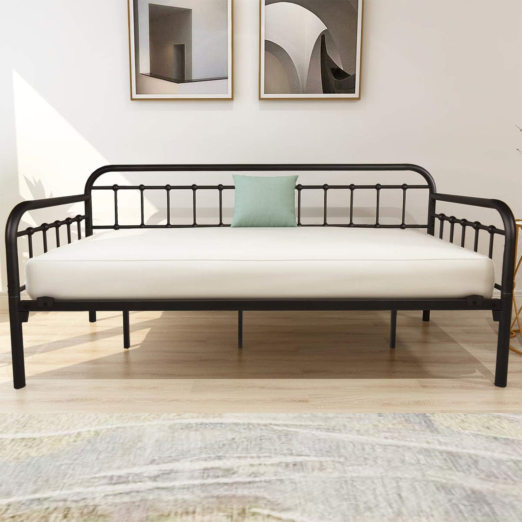 Metal Daybed Frame Twin Day Bed Black S871