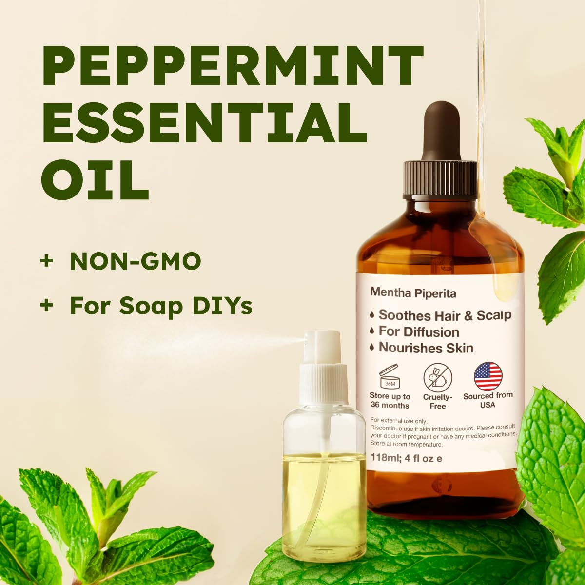 Lavender & Peppermint Essential Oil Set 2x4 fl oz V5822