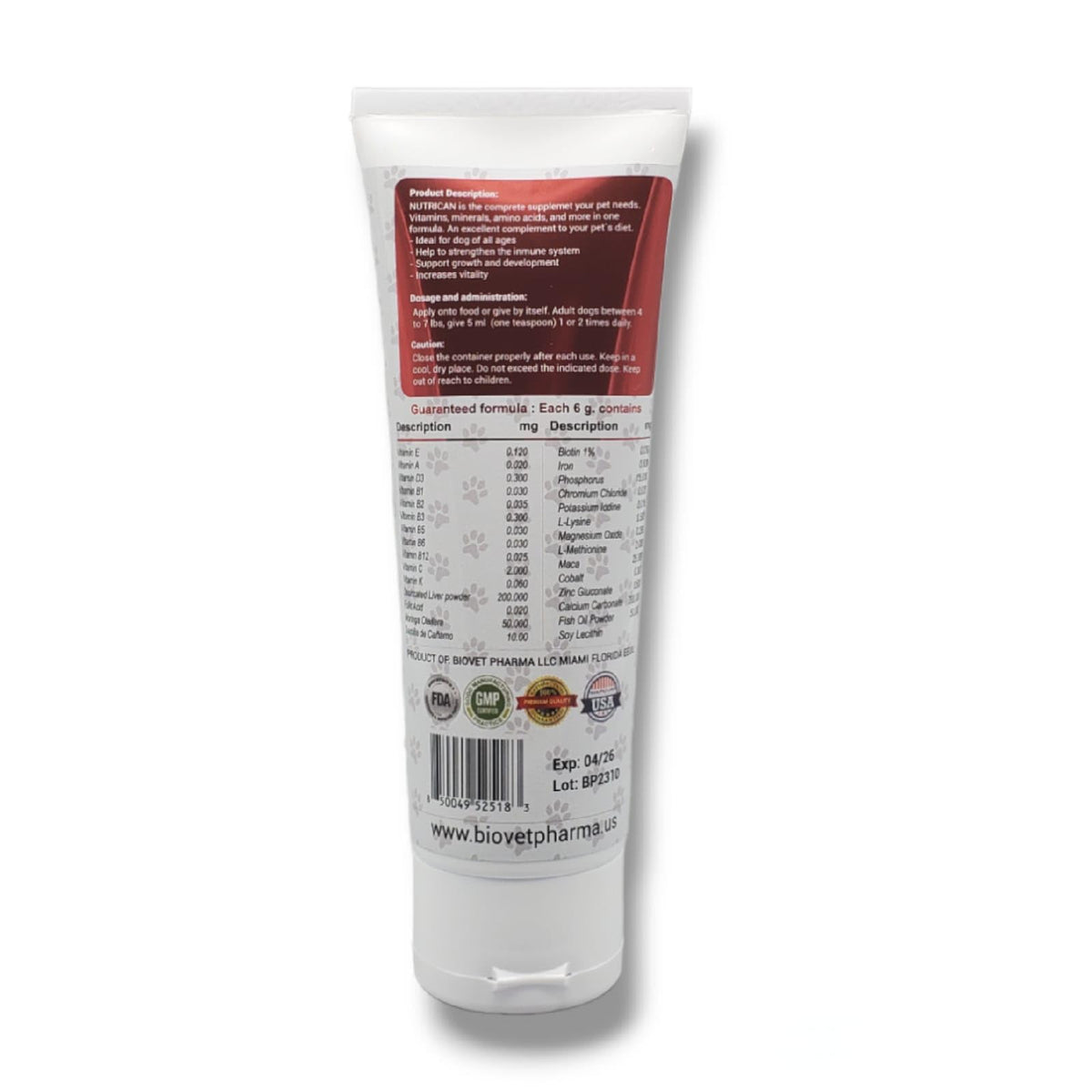Multivitamin Nutritional Gel for Dogs 4.25 oz K980590