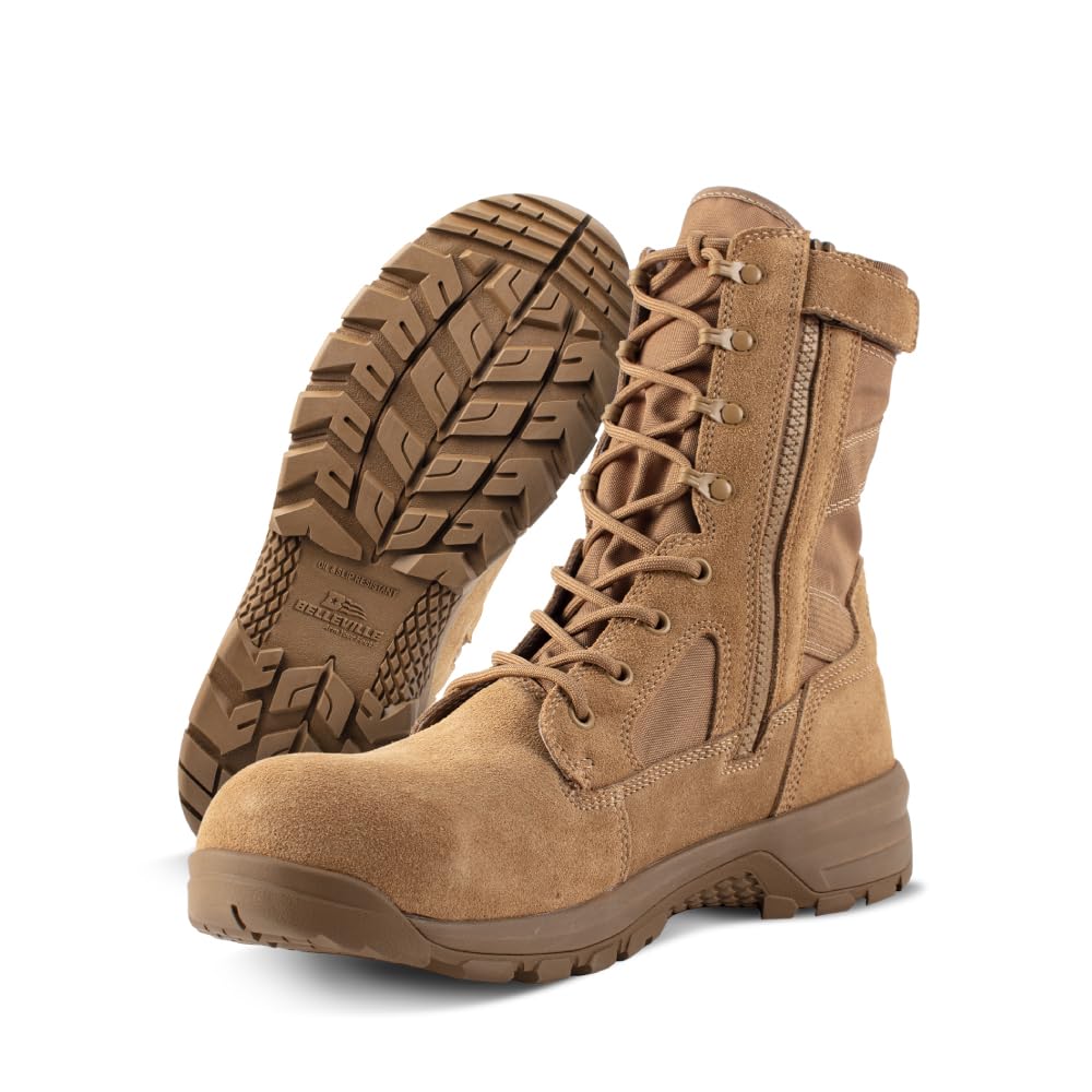 Composite Toe Leather Side Zip Tactical Boots A14987