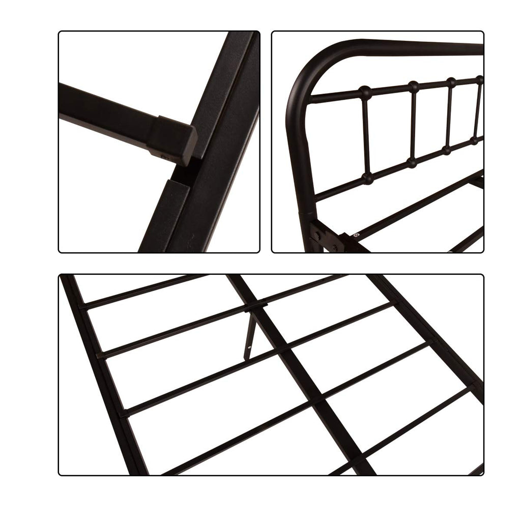 Metal Daybed Frame Twin Day Bed Black S871