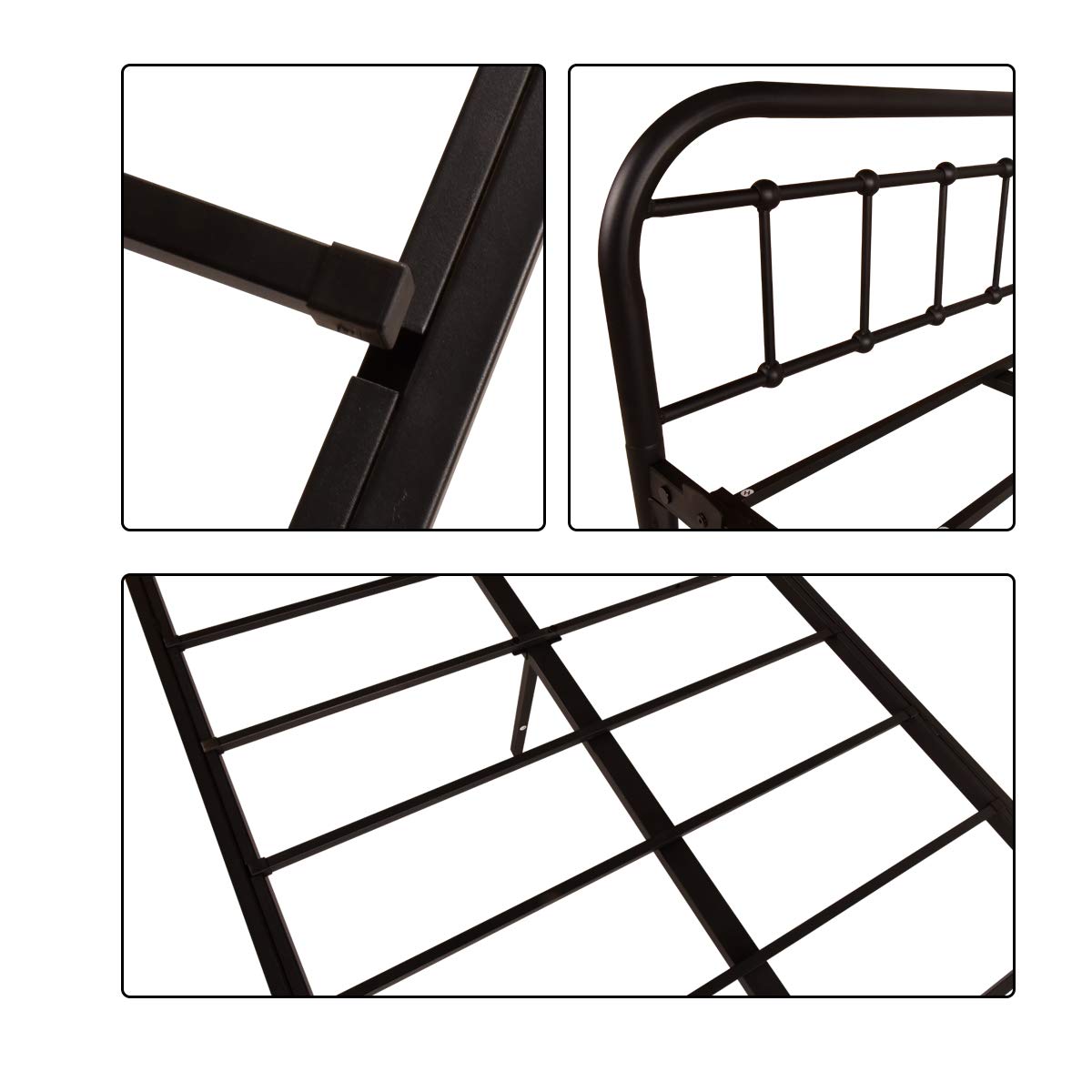 Metal Daybed Frame Twin Day Bed Black S871