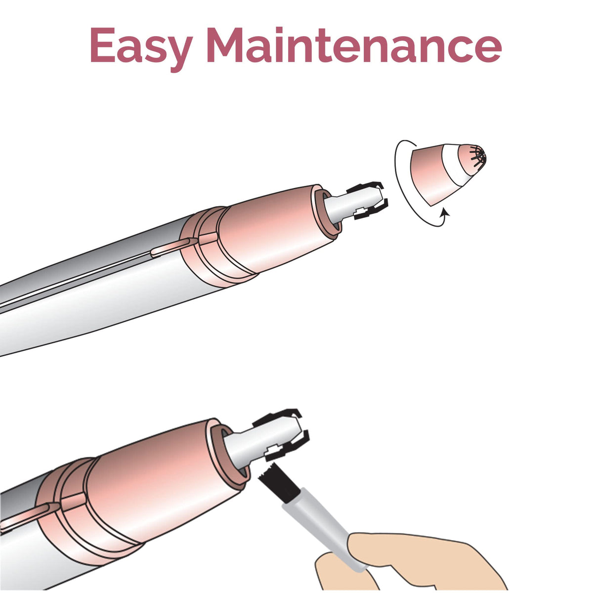 Electric Eyebrow Razor with LED Light D7980