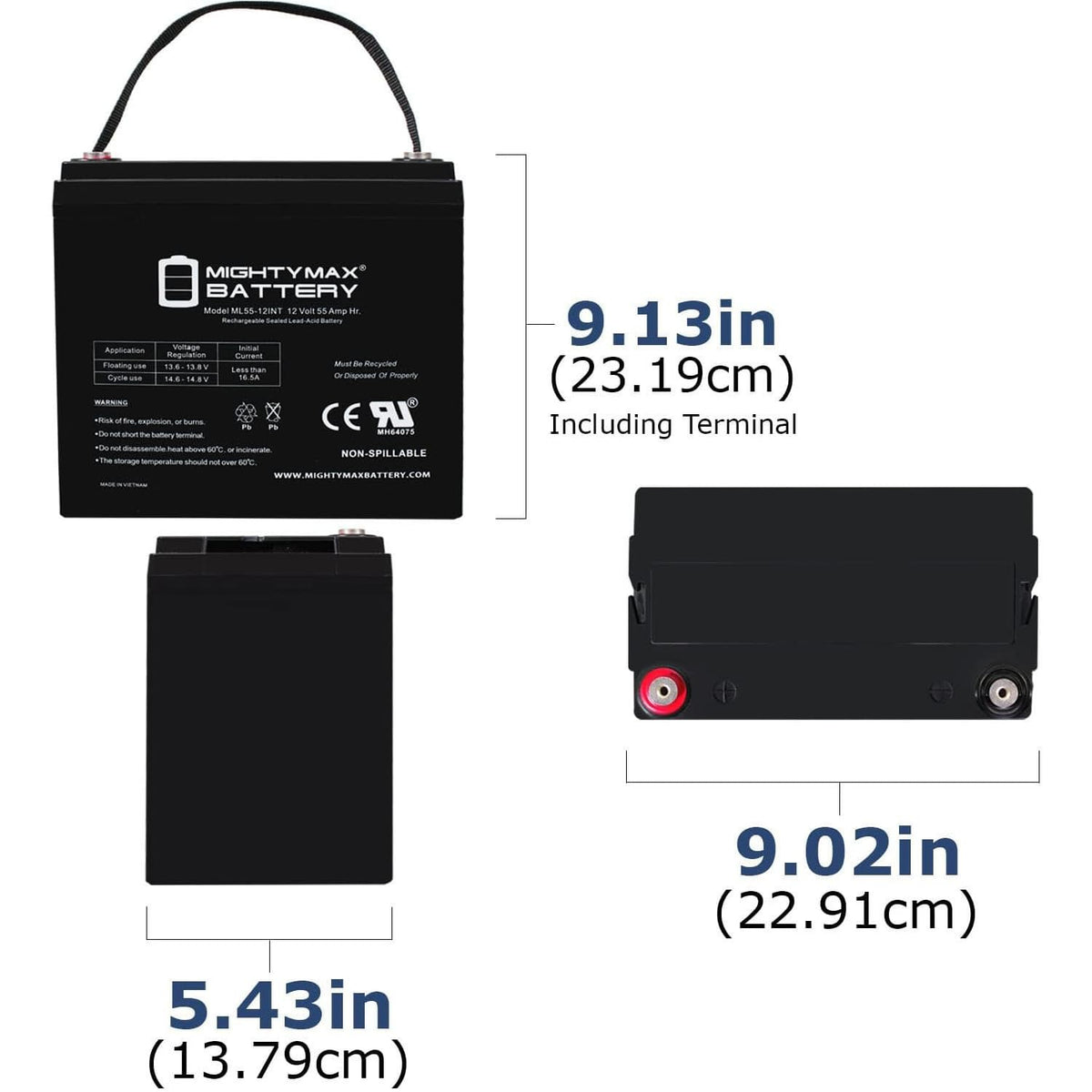 12V 55AH AGM Car and Truck Battery Z95854