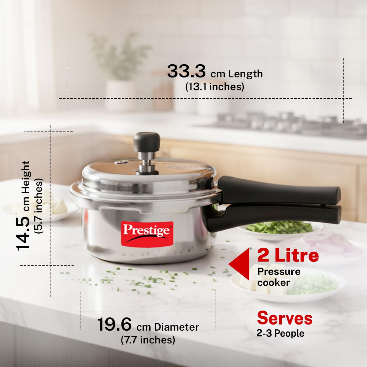 2 Liter Aluminium Pressure Cooker M156