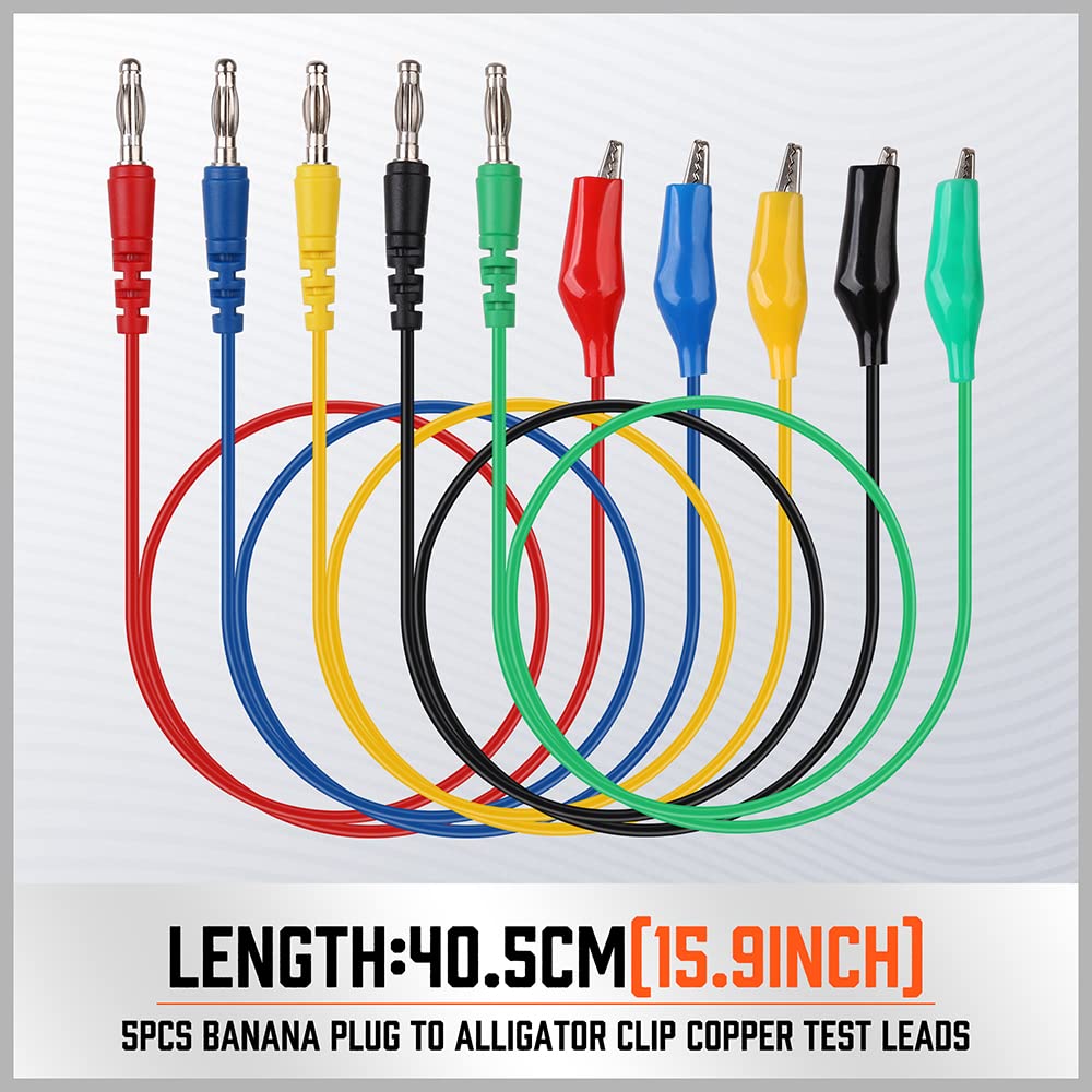 22 Pc Back Probe Pin Kit with 5 Colors Silicone Wires D71235
