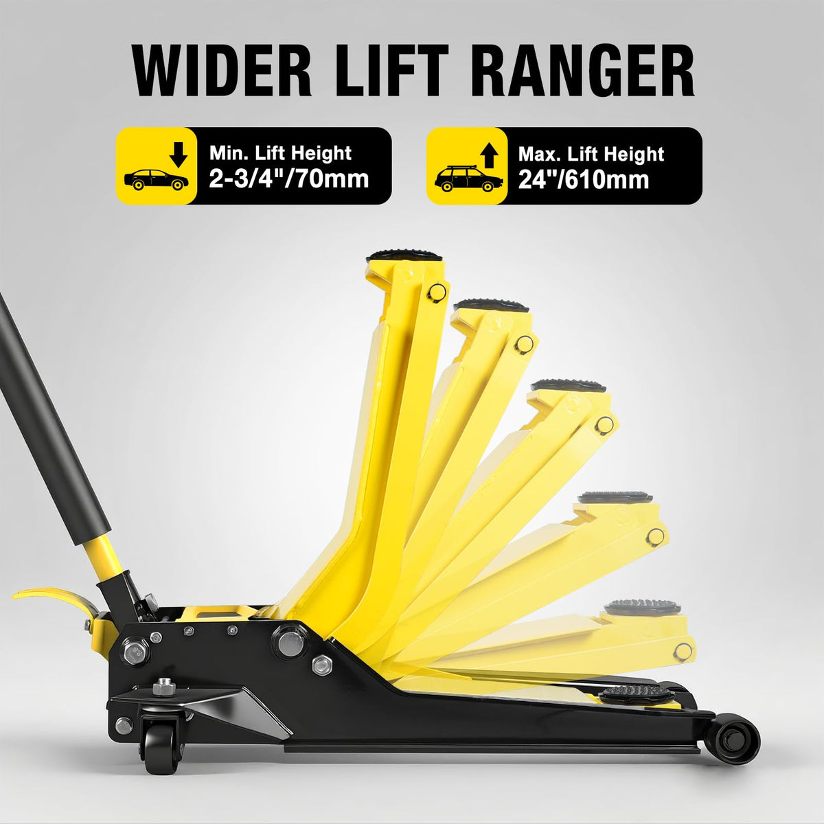 2 Ton Low Profile Hydraulic Floor Jack with Foot Pedal H5208