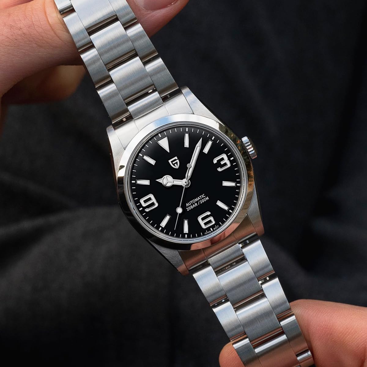 Automatic Diver Watch Sapphire Glass Stainless Steel 40MM Waterproof Wrist Watch O2349
