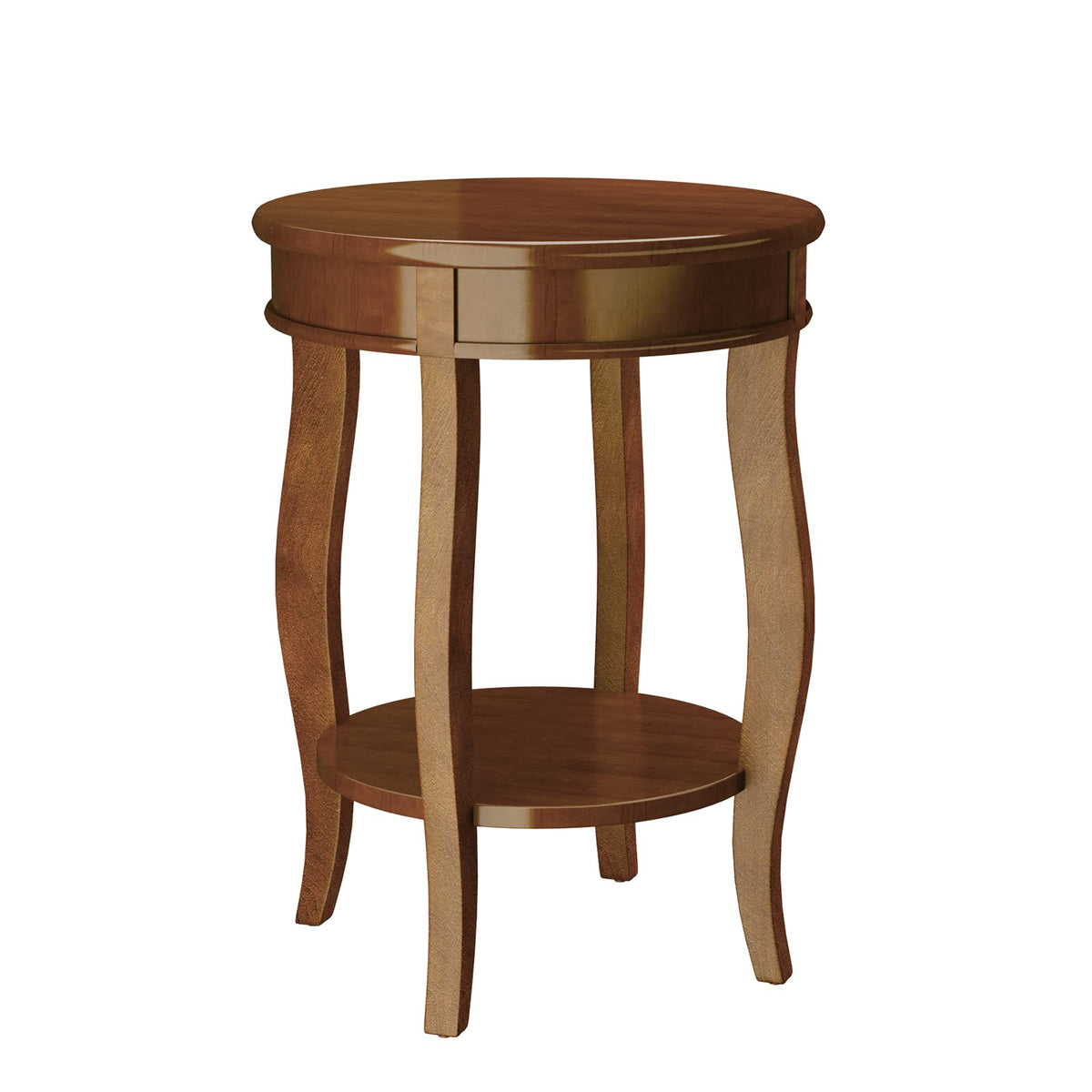 Round Accent Table with Storage Shelf Z350