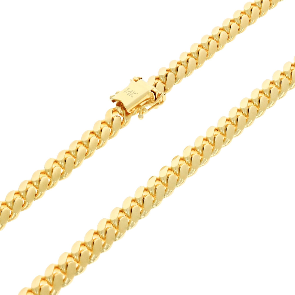 14k Yellow Gold Cuban Link Chain Necklace P357514