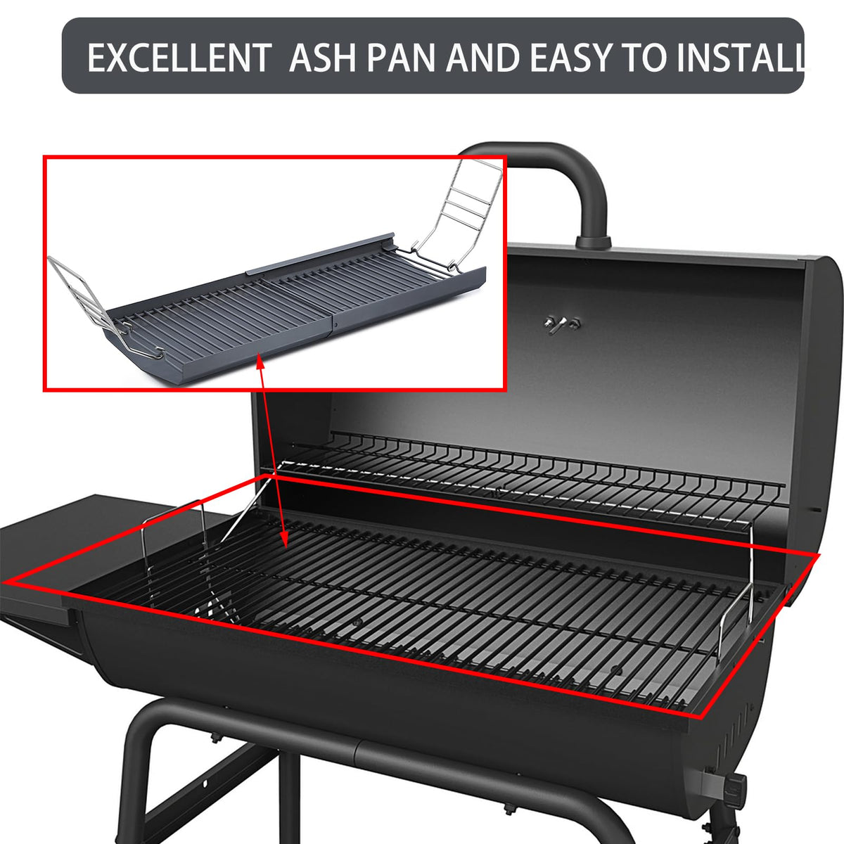 Ash Pan Charcoal Tray Grill Replacement Parts 1 Pack X2157