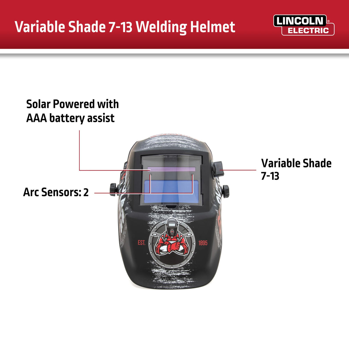 Auto Darkening Welding Helmet Shade 7-13 G782