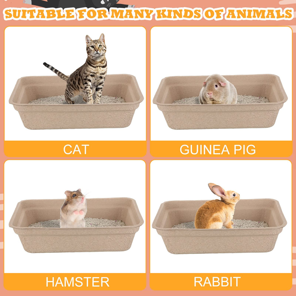 30 Pack Disposable Cat Litter Tray X560