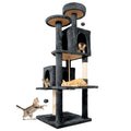 58.5inch Plush Multi-Level Cat Tree Tower with Cat Cave and Scratching Post V688654