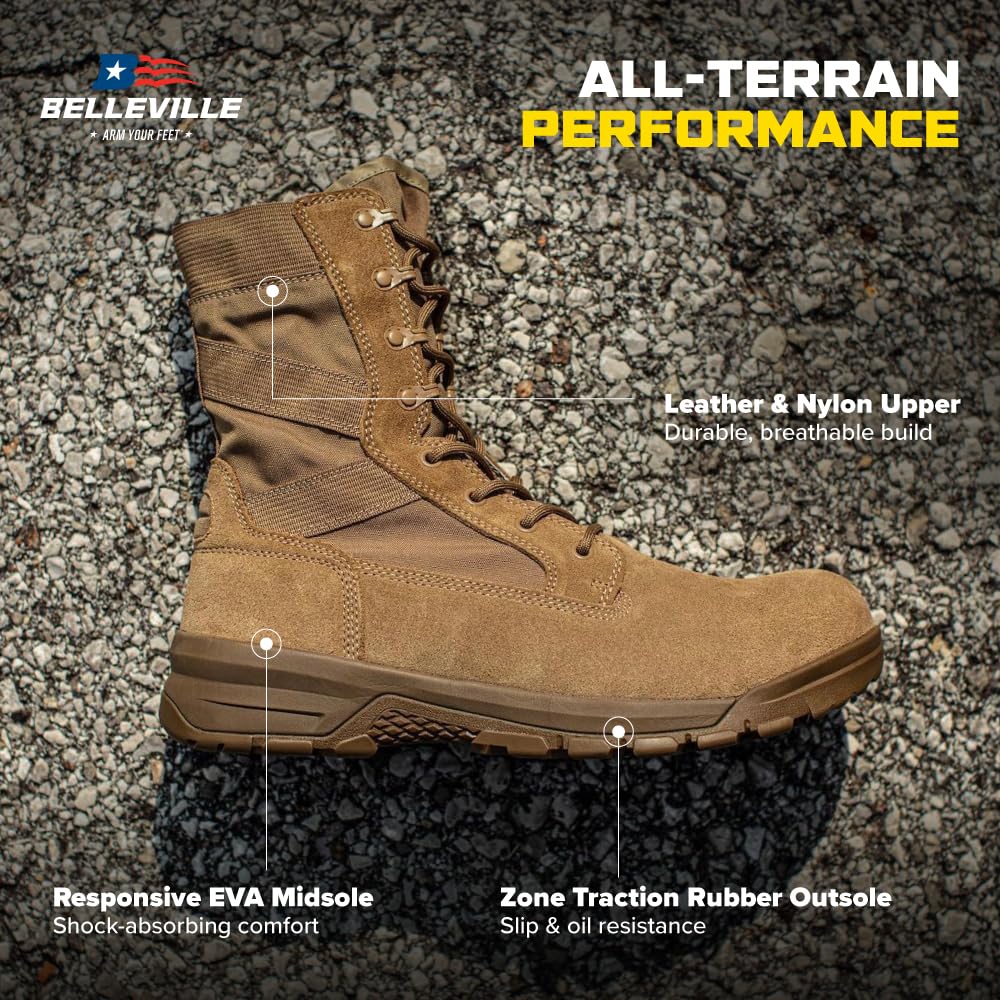 Composite Toe Leather Side Zip Tactical Boots A14987