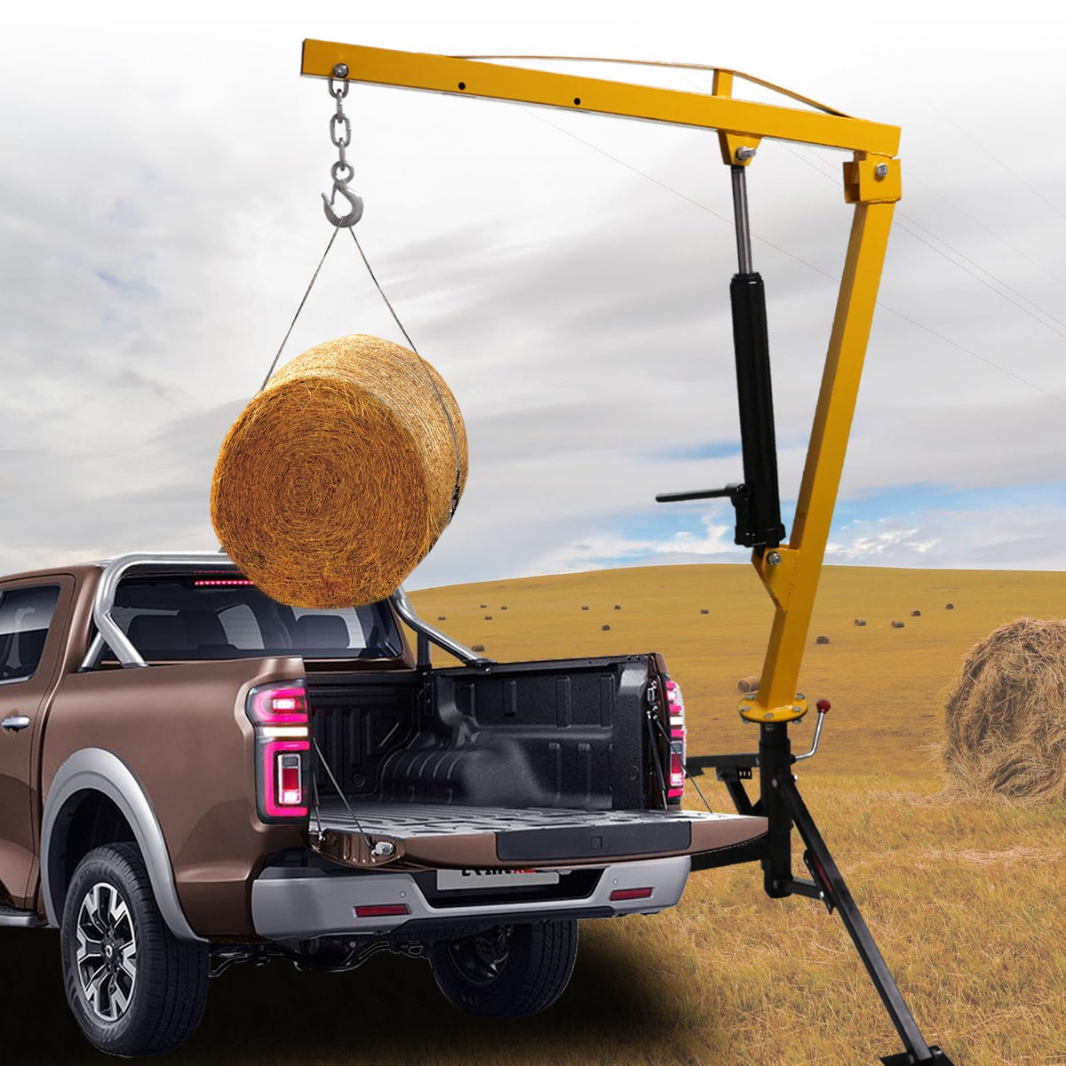 1000lb Capacity Hydraulic 360° Swivel Truck Crane S23695