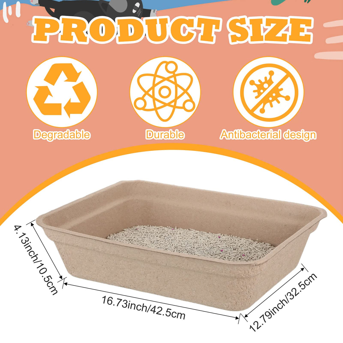 30 Pack Disposable Cat Litter Tray X560