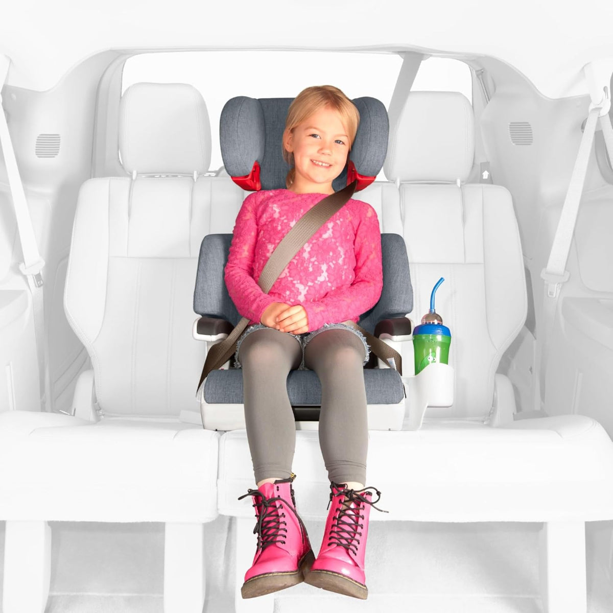 High Back Booster Seat with Adjustable Headrest D1448