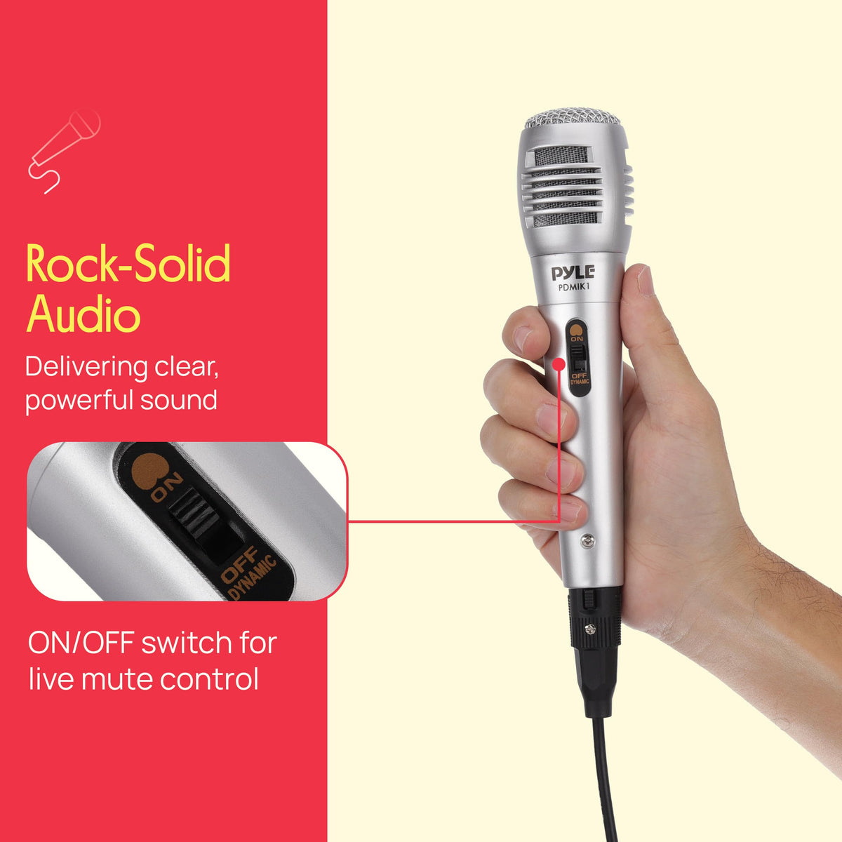 Wired Dynamic Handheld Microphone with XLR Cable C737315
