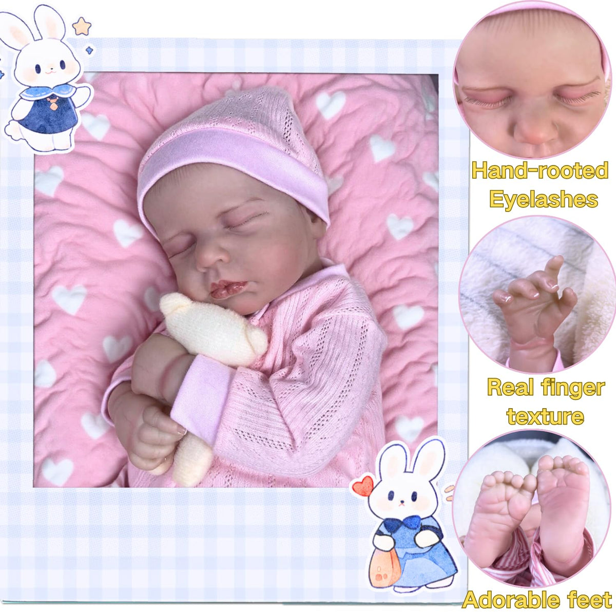 20 inch Soft Vinyl and Cloth Body Reborn Baby Dolls G876