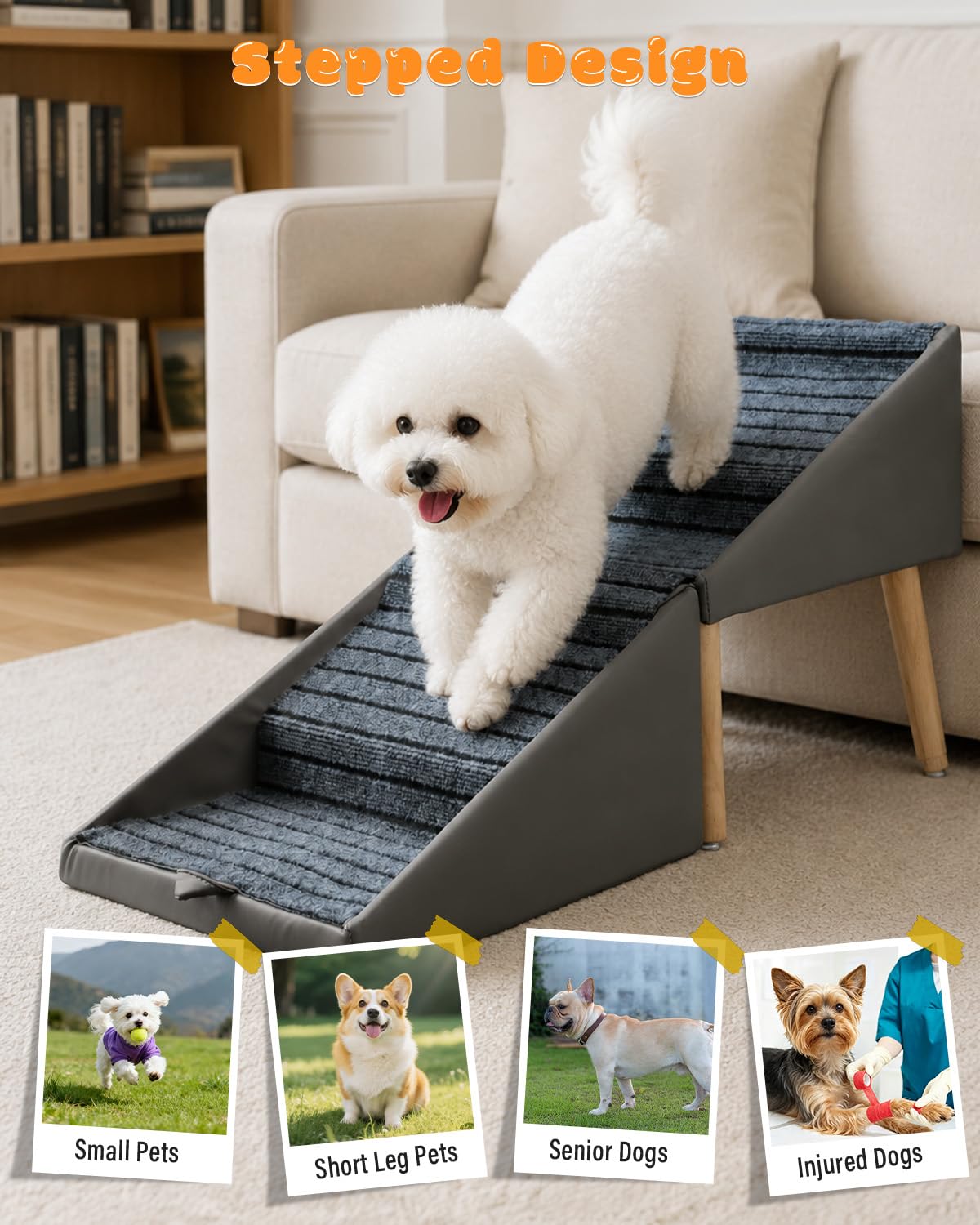 Foldable 4 Steps Non-Slip Pet Stairs G26287