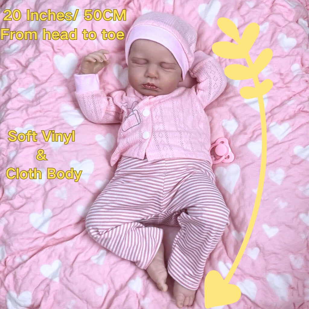 20 inch Soft Vinyl and Cloth Body Reborn Baby Dolls G876