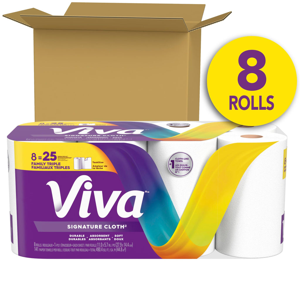 Cloth Paper Towels, 8 Triple, 141 Sheets per Roll P9782