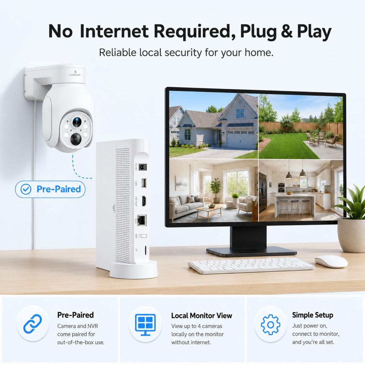 Solar Security Cameras Wireless Outdoor 4 Pack F993