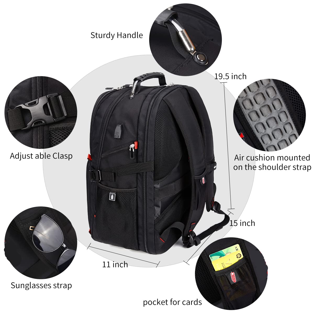 Extra Large Travel Laptop Backpack F43275