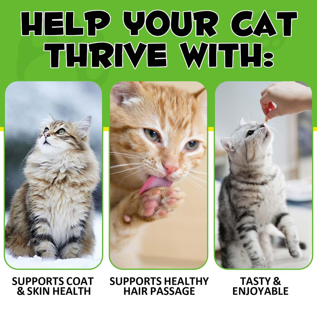 Cat Hairball Support Chews with Cat Grass & Omega-3 Fish Oil O553