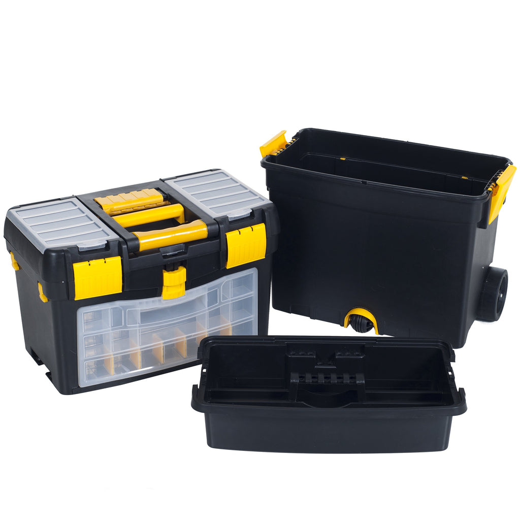 Portable Stackable Toolbox with Wheels and Drawers O128