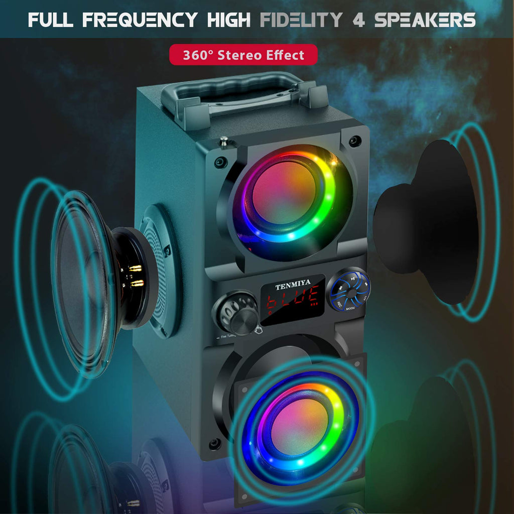 40W Portable Bluetooth Speaker with Lights and FM Radio K175512